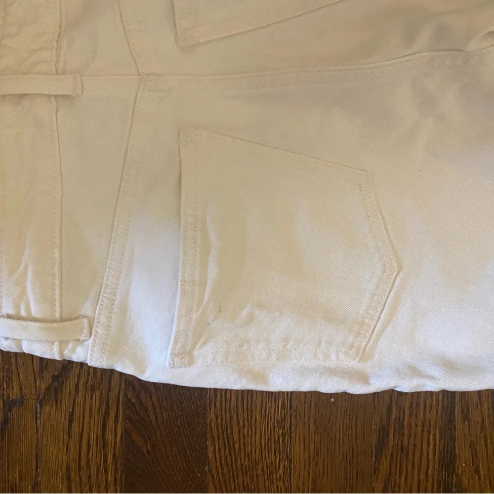 Zara TRF High Rise Stove Pipe Jeans, Oyster White, sz 26, US 2 - Picture 8 of 8